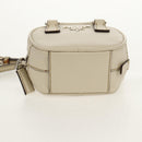 PRADA Pouch Safiano Ivory Silver Auth 157955V-5
