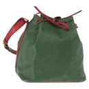 LOUIS VUITTON Epi Petit Noe Shoulder Bag Bicolor Green Red M44147 LV Auth 157957-1
