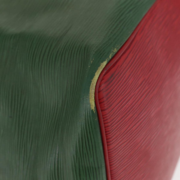 LOUIS VUITTON Epi Petit Noe Shoulder Bag Bicolor Green Red M44147 LV Auth 157957