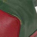 LOUIS VUITTON Epi Petit Noe Shoulder Bag Bicolor Green Red M44147 LV Auth 157957-14