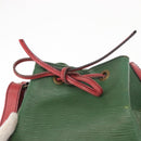 LOUIS VUITTON Epi Petit Noe Shoulder Bag Bicolor Green Red M44147 LV Auth 157957-18