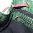 LOUIS VUITTON Epi Petit Noe Shoulder Bag Bicolor Green Red M44147 LV Auth 157957-21