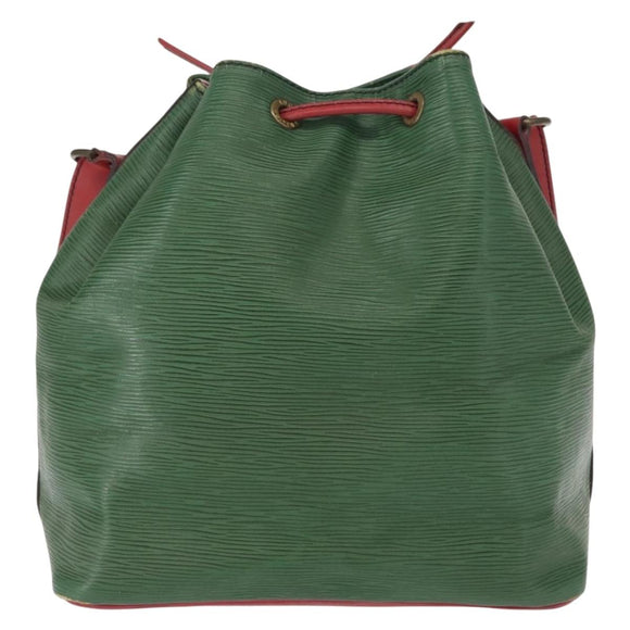 LOUIS VUITTON Epi Petit Noe Shoulder Bag Bicolor Green Red M44147 LV Auth 157957
