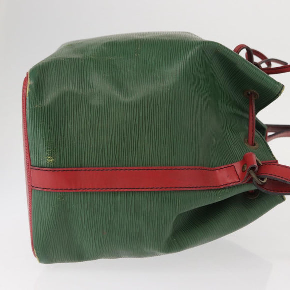 LOUIS VUITTON Epi Petit Noe Shoulder Bag Bicolor Green Red M44147 LV Auth 157957