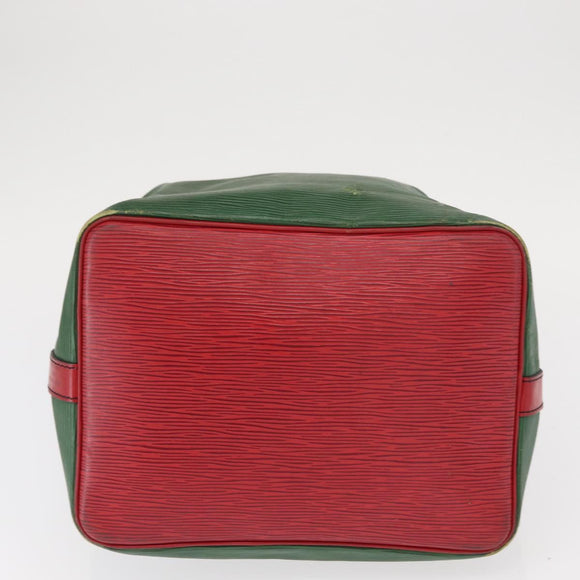 LOUIS VUITTON Epi Petit Noe Shoulder Bag Bicolor Green Red M44147 LV Auth 157957