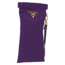 PRADA Glasses Pouch Nylon Purple Gold Auth 157958-1