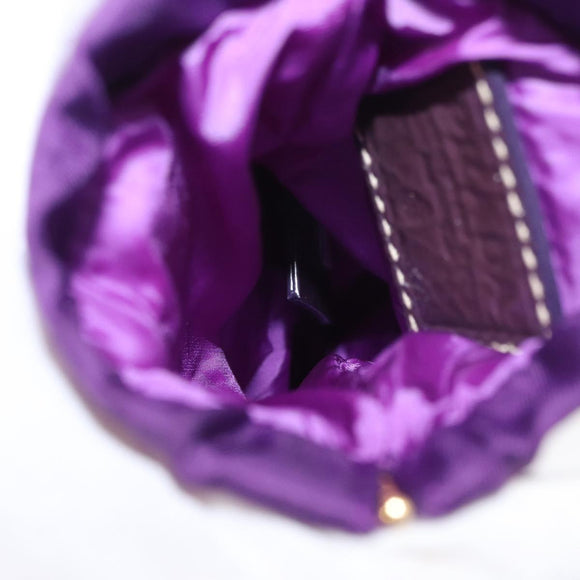 PRADA Glasses Pouch Nylon Purple Gold Auth 157958