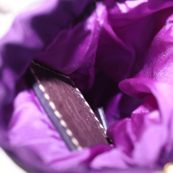 PRADA Glasses Pouch Nylon Purple Gold Auth 157958