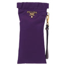 PRADA Glasses Pouch Nylon Purple Gold Auth 157958-13