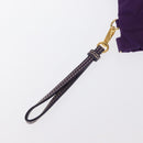 PRADA Glasses Pouch Nylon Purple Gold Auth 157958-6