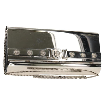 VERSACE Medusa Chain Shoulder Bag metal Silver tone Auth 157963V