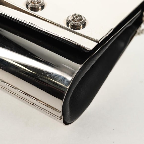 VERSACE Medusa Chain Shoulder Bag metal Silver tone Auth 157963V