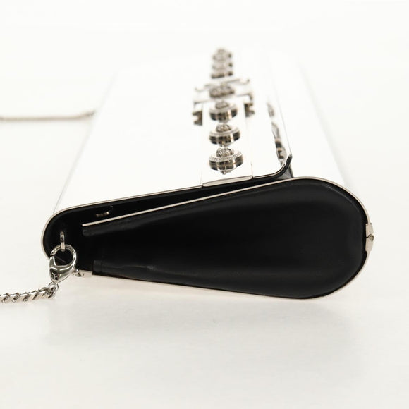 VERSACE Medusa Chain Shoulder Bag metal Silver tone Auth 157963V