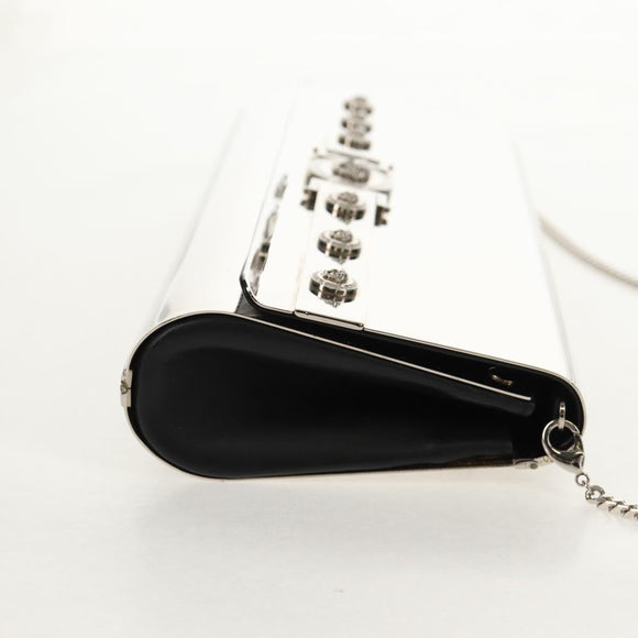 VERSACE Medusa Chain Shoulder Bag metal Silver tone Auth 157963V