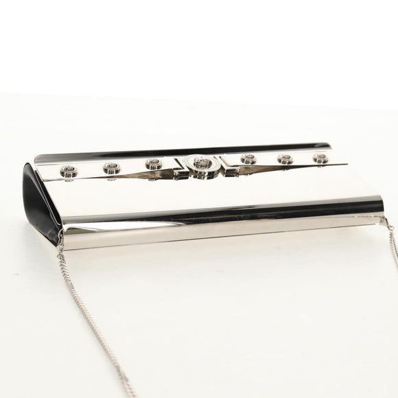 VERSACE Medusa Chain Shoulder Bag metal Silver tone Auth 157963V