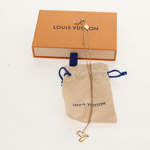 LOUIS VUITTON Collier Heart Falling Love Necklace Gold M00465 LV Auth 157967SAM