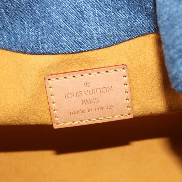 LOUIS VUITTON Monogram Denim Preity Hand Bag Blue M95020 LV Auth 157975SAV
