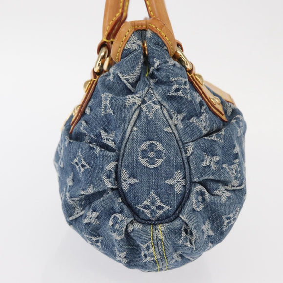 LOUIS VUITTON Monogram Denim Preity Hand Bag Blue M95020 LV Auth 157975SAV