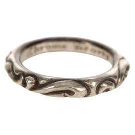 Chrome Hearts Scroll Banding Ring Ag925 Silver Auth 157976SAM