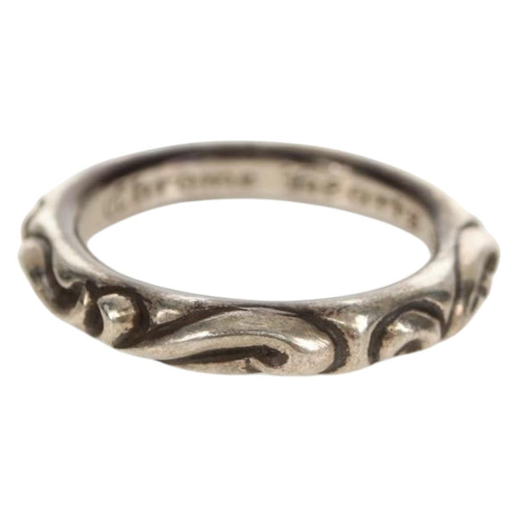 Chrome Hearts Scroll Banding Ring Ag925 Silver Auth 157976SAM