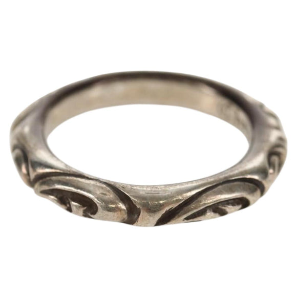 Chrome Hearts Scroll Banding Ring Ag925 Silver Auth 157976SAM