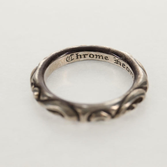 Chrome Hearts Scroll Banding Ring Ag925 Silver Auth 157976SAM