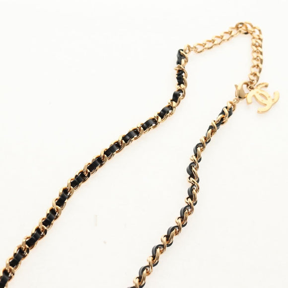 CHANEL Necklace metal Gold CC Auth 157977SM
