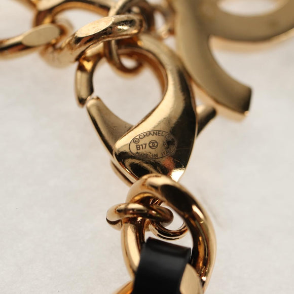 CHANEL Necklace metal Gold CC Auth 157977SM