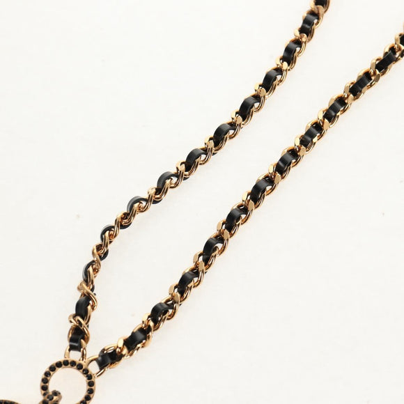 CHANEL Necklace metal Gold CC Auth 157977SM