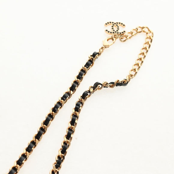 CHANEL Necklace metal Gold CC Auth 157977SM