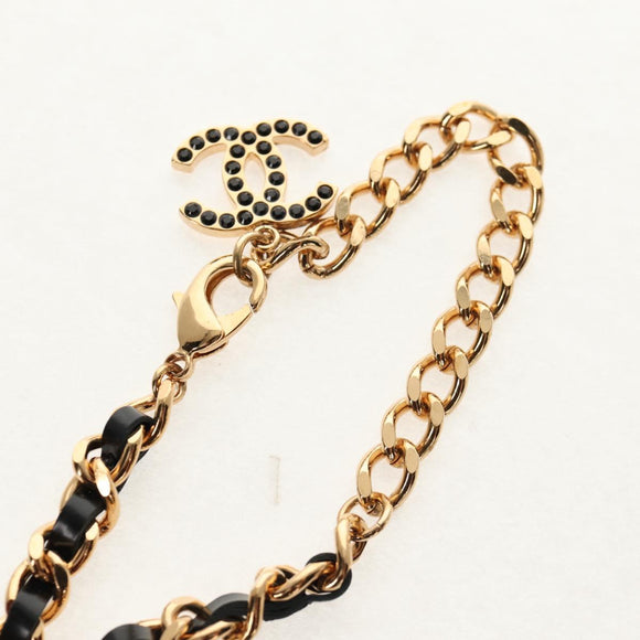 CHANEL Necklace metal Gold CC Auth 157977SM