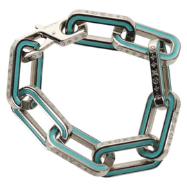 LOUIS VUITTON Brassle Monogram Links Bracelet metal Silver M80195 Auth 157982SM