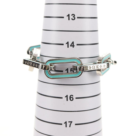 LOUIS VUITTON Brassle Monogram Links Bracelet metal Silver M80195 Auth 157982SM