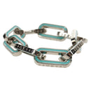 LOUIS VUITTON Brassle Monogram Links Bracelet metal Silver M80195 Auth 157982SM-2