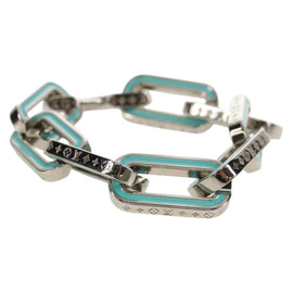 LOUIS VUITTON Brassle Monogram Links Bracelet metal Silver M80195 Auth 157982SM - 0