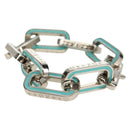 LOUIS VUITTON Brassle Monogram Links Bracelet metal Silver M80195 Auth 157982SM-3