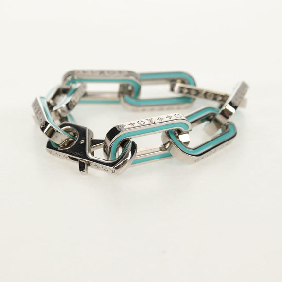 LOUIS VUITTON Brassle Monogram Links Bracelet metal Silver M80195 Auth 157982SM