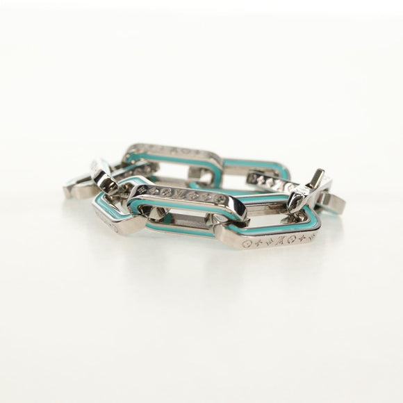 LOUIS VUITTON Brassle Monogram Links Bracelet metal Silver M80195 Auth 157982SM