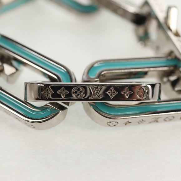 LOUIS VUITTON Brassle Monogram Links Bracelet metal Silver M80195 Auth 157982SM