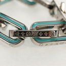 LOUIS VUITTON Brassle Monogram Links Bracelet metal Silver M80195 Auth 157982SM-7
