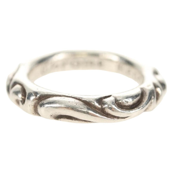 Chrome Hearts Scroll banding Ring Ag925 Silver Auth 157983SAM