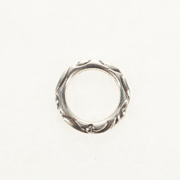 Chrome Hearts Scroll banding Ring Ag925 Silver Auth 157983SAM