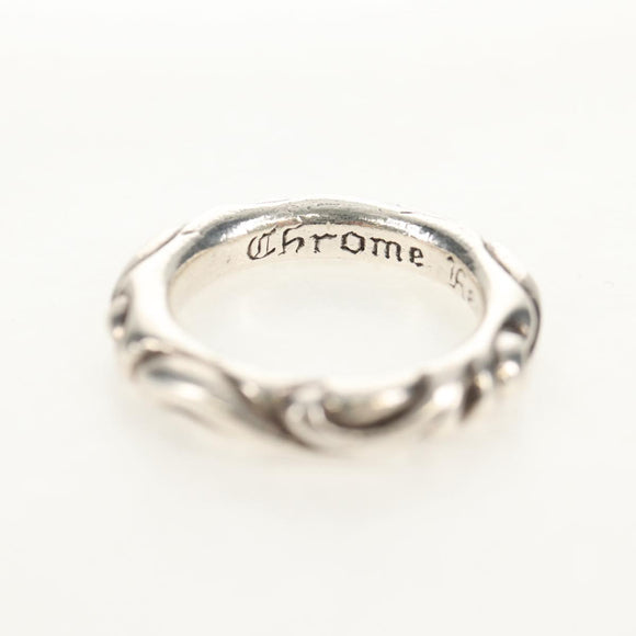 Chrome Hearts Scroll banding Ring Ag925 Silver Auth 157983SAM