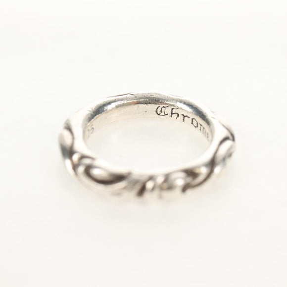Chrome Hearts Scroll banding Ring Ag925 Silver Auth 157983SAM