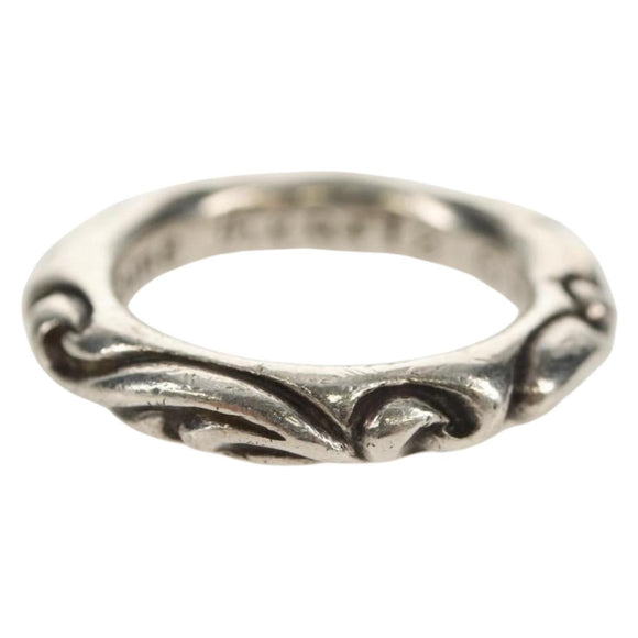 Chrome Hearts Scroll banding Ring Ag925 Silver Auth 157985SAM