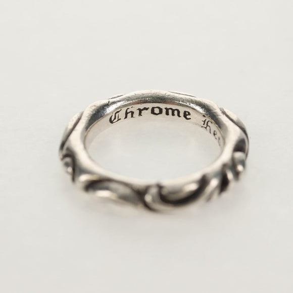 Chrome Hearts Scroll banding Ring Ag925 Silver Auth 157985SAM