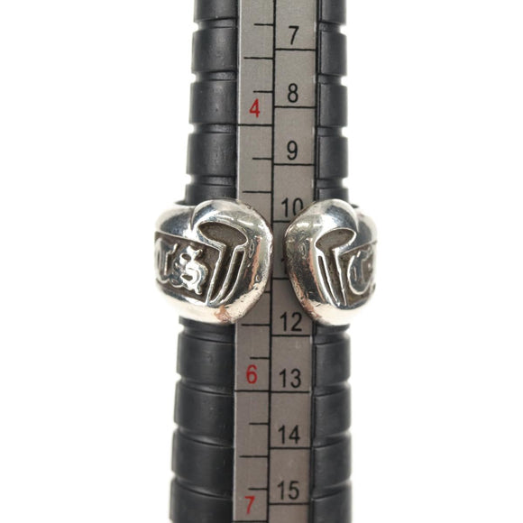 Chrome Hearts Small Scroll Label Ring Ag925 Silver Auth 157986M