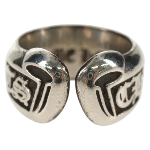 Chrome Hearts Small Scroll Label Ring Ag925 Silver Auth 157986M