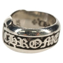Chrome Hearts Small Scroll Label Ring Ag925 Silver Auth 157986M-3