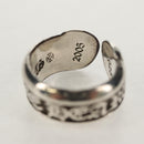 Chrome Hearts Small Scroll Label Ring Ag925 Silver Auth 157986M-6
